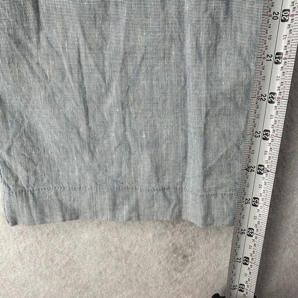 Lou & Grey Linen Pants Womens XL Light‎ Blue Pull On Tapered Beachy Coastal Crop - Picture 7 of 8